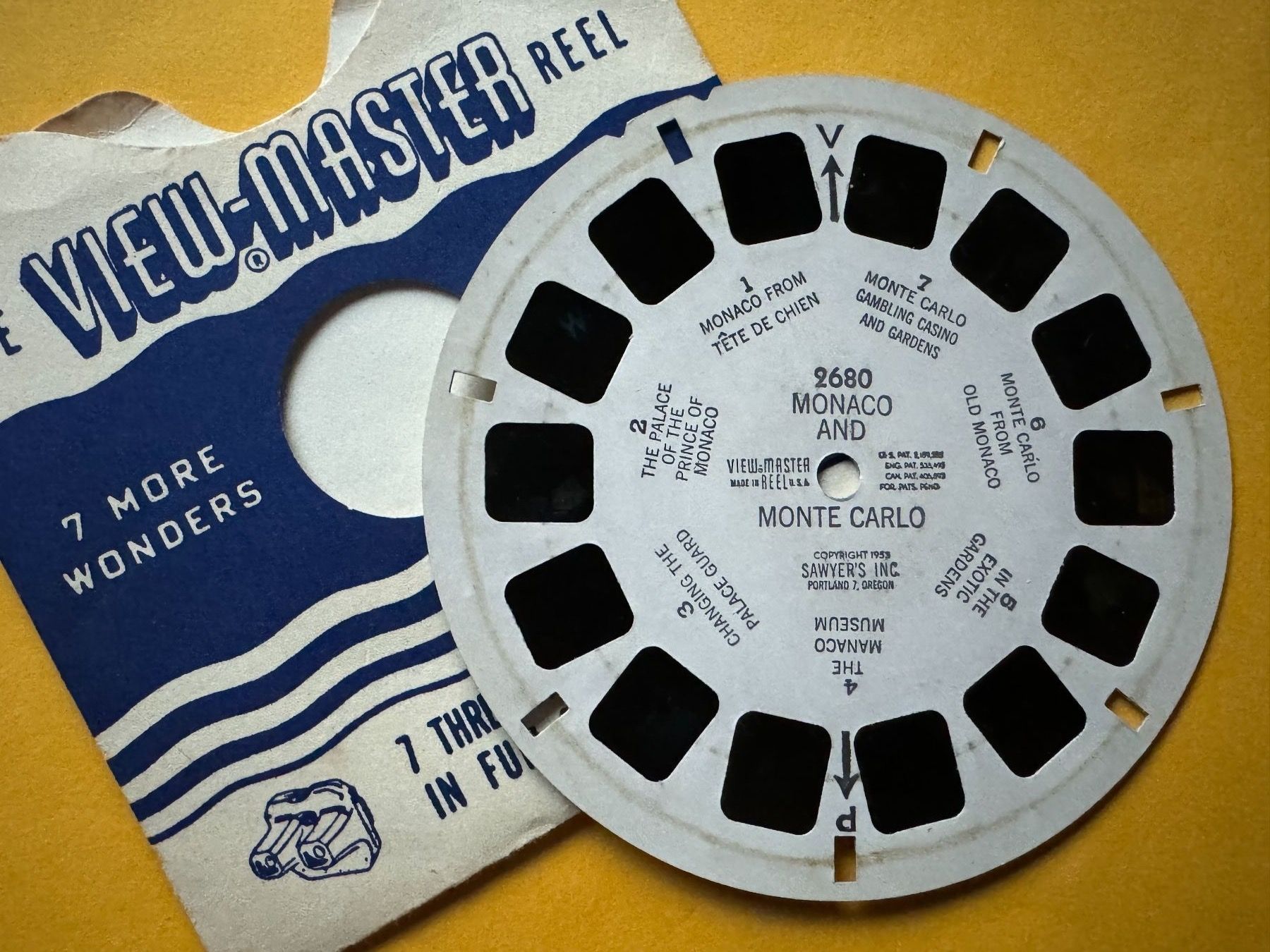 View-master Giocattoli: View-Master 3D: Nr. 2680 MONACO AND MONTE CARLO – Usato da Tegerfelden venduto da siebenmacky 2