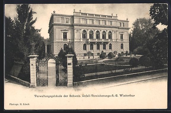 Ansichtskarten: Winterthur, Hauptgebäude der Schweizeri – Gebraucht aus Berlin von bartko-reher