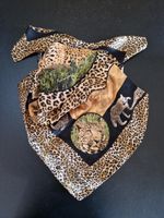 Nicole de Beauvoir Silk Scarf, Leopard Print, NEU