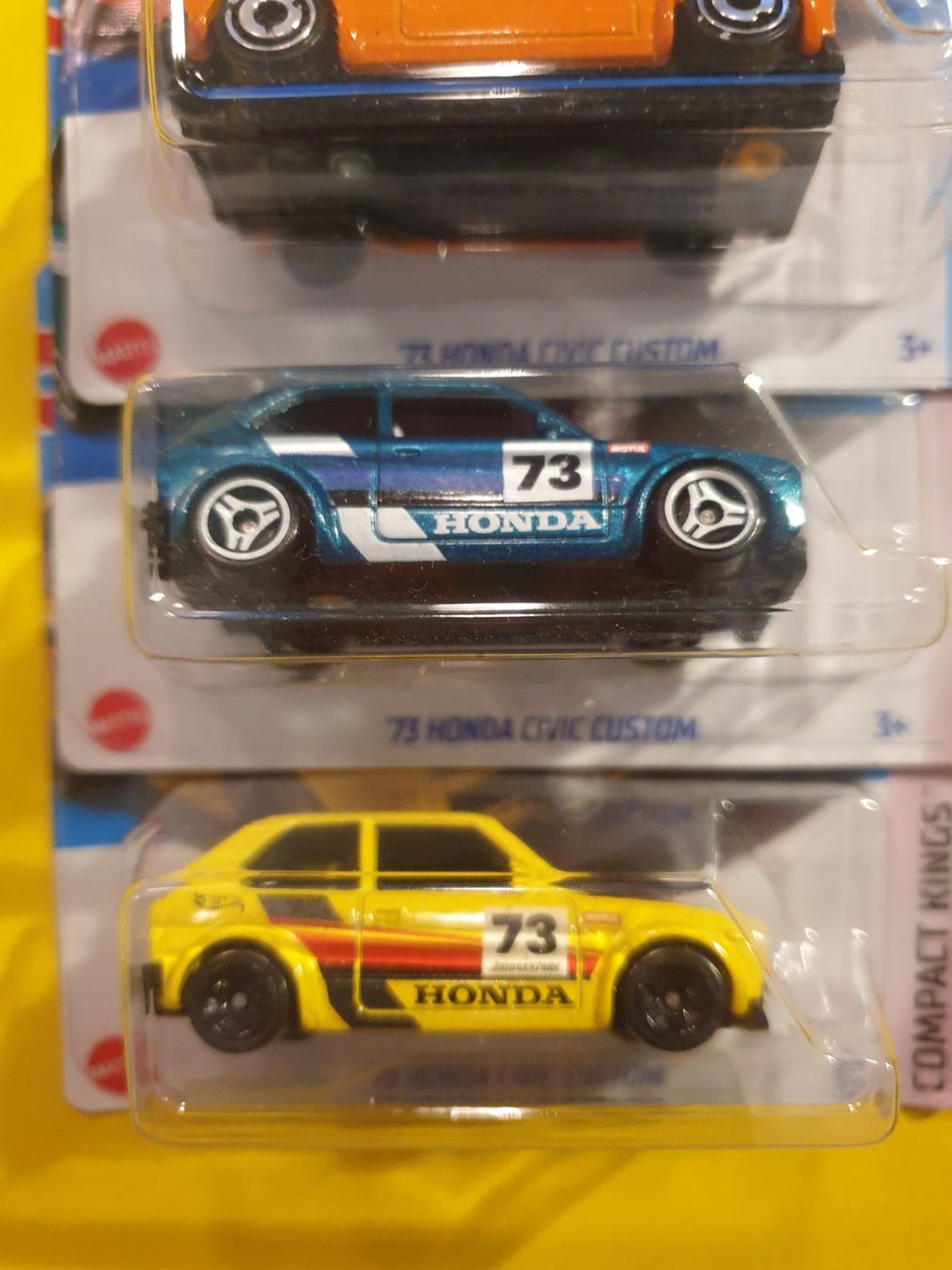 Hot Wheels Modellini d'auto: 3 x Hot Wheels '73 HONDA CIVIC CUSTOM – Nuovo e nell'imballaggio originale da Oftringen venduto da Rotor 1