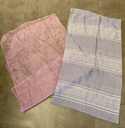 2 Schals, rosa und blau, transparent, Frühling 🌸