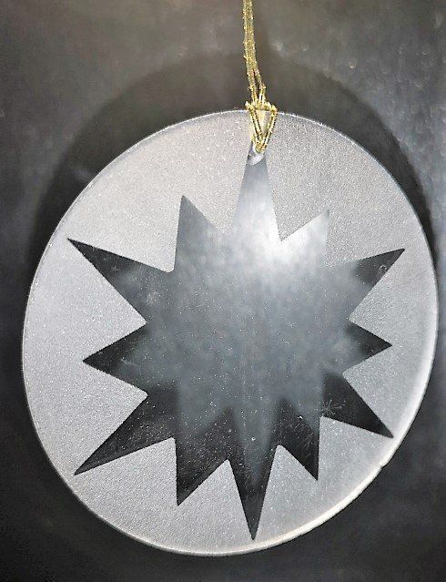 Gläser: Christbaumanhänger Glasbild Stern – Neu (gemäss Beschreibung) aus Lutzenberg von Pinschi01