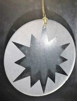 Christbaumanhänger Glasbild Stern