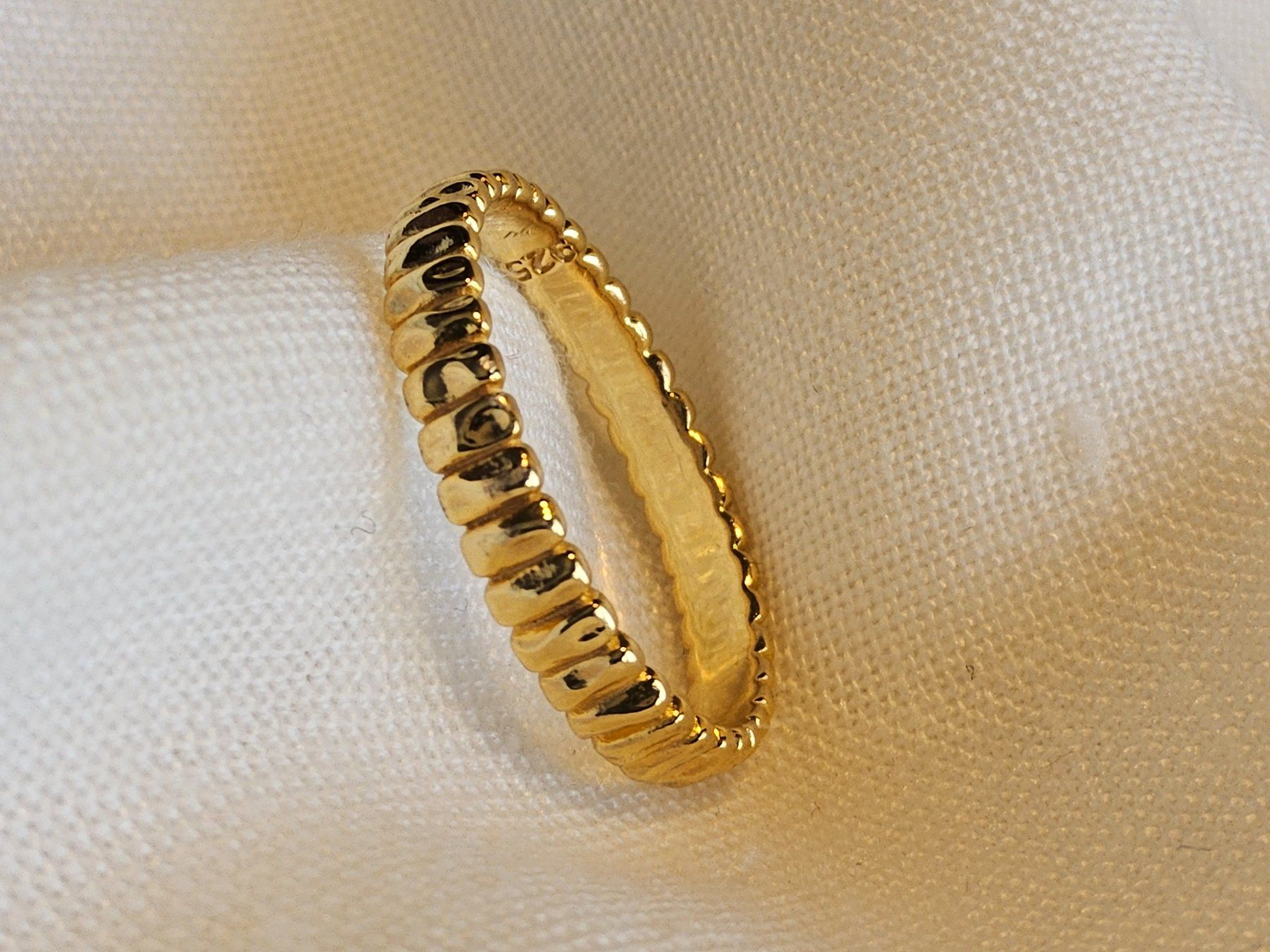 Anelli: Schicker vergoldeter Sterling Silber Ring Damen Grösse 58 – Usato da Zürich venduto da SciTec 7