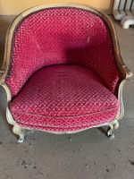 2 Sessel mit Samtbezug rot gebraucht