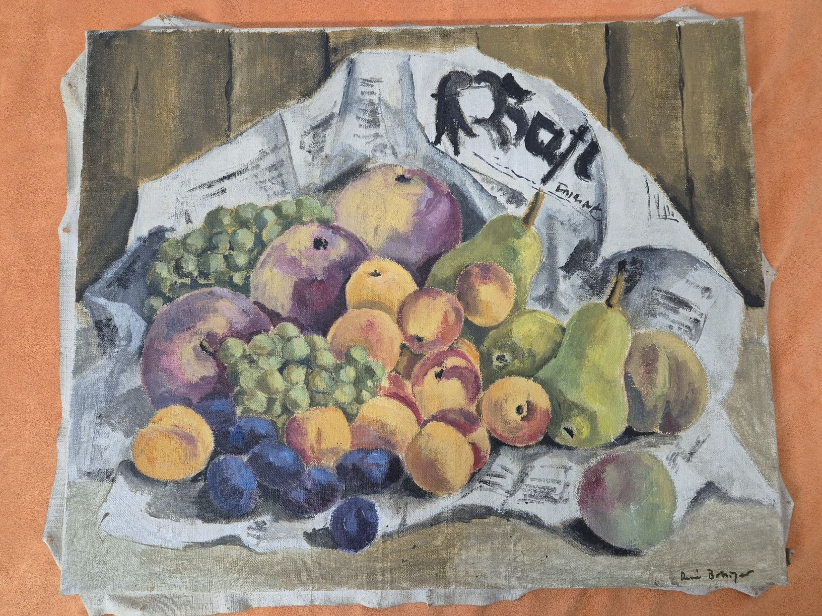 Tableaux: René Bolliger, Ölgemälde, "Nature morte au journal" – D'occasion à Basel par vintage.watches 5