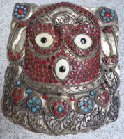 SPIRITUELLE SEHR-ALTE-ANTIKE MAHKALA MASKE-TIBET/NEPAL,20 CM
