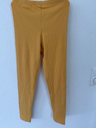 Leggings senfgelb Gr. 134/140 Baumwolle Elasthan 