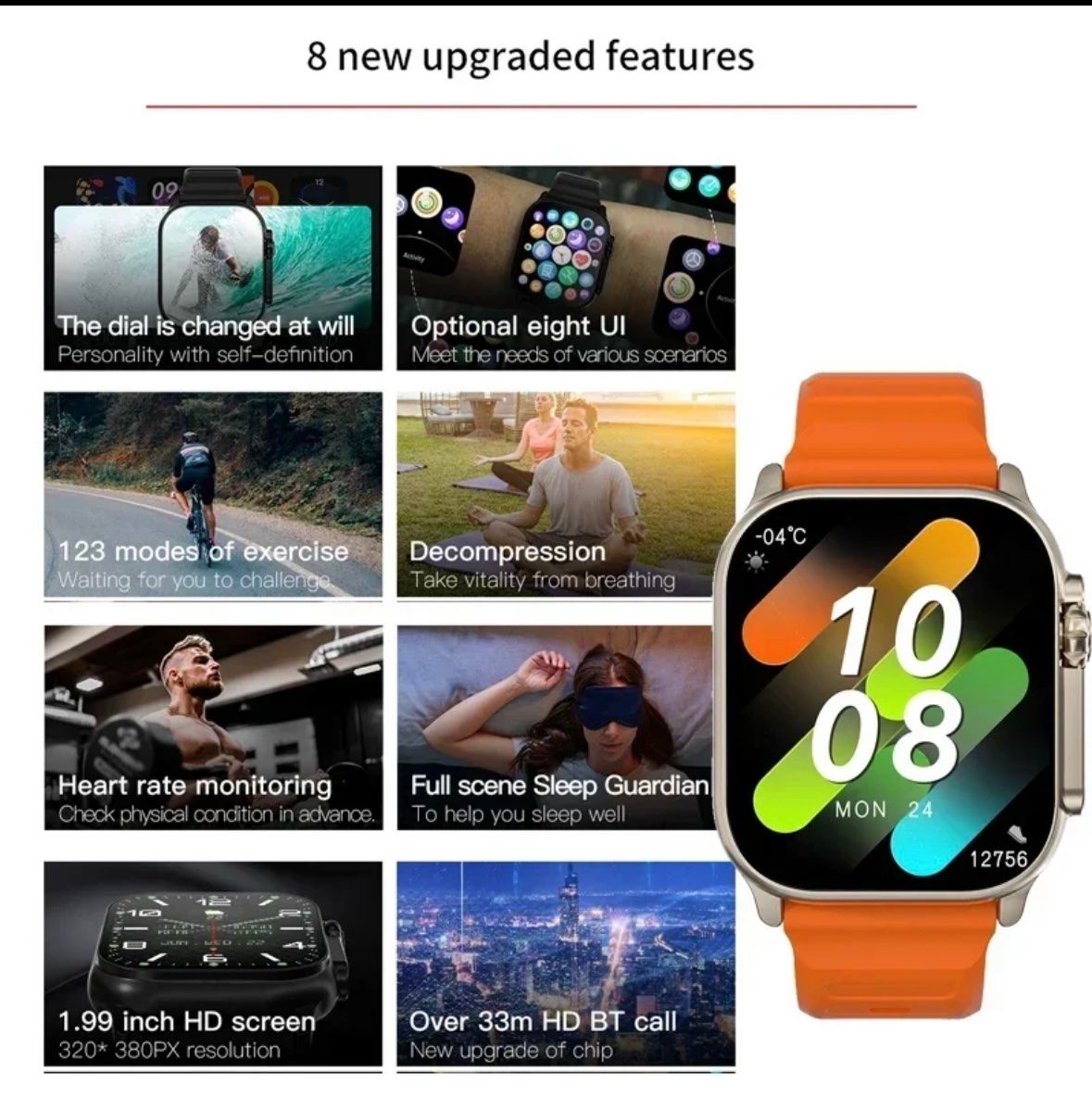 Smart Smartwatch: Smartwatch T900 Ultra – Nuovo e nell'imballaggio originale da Marly venduto da may_j75b 1