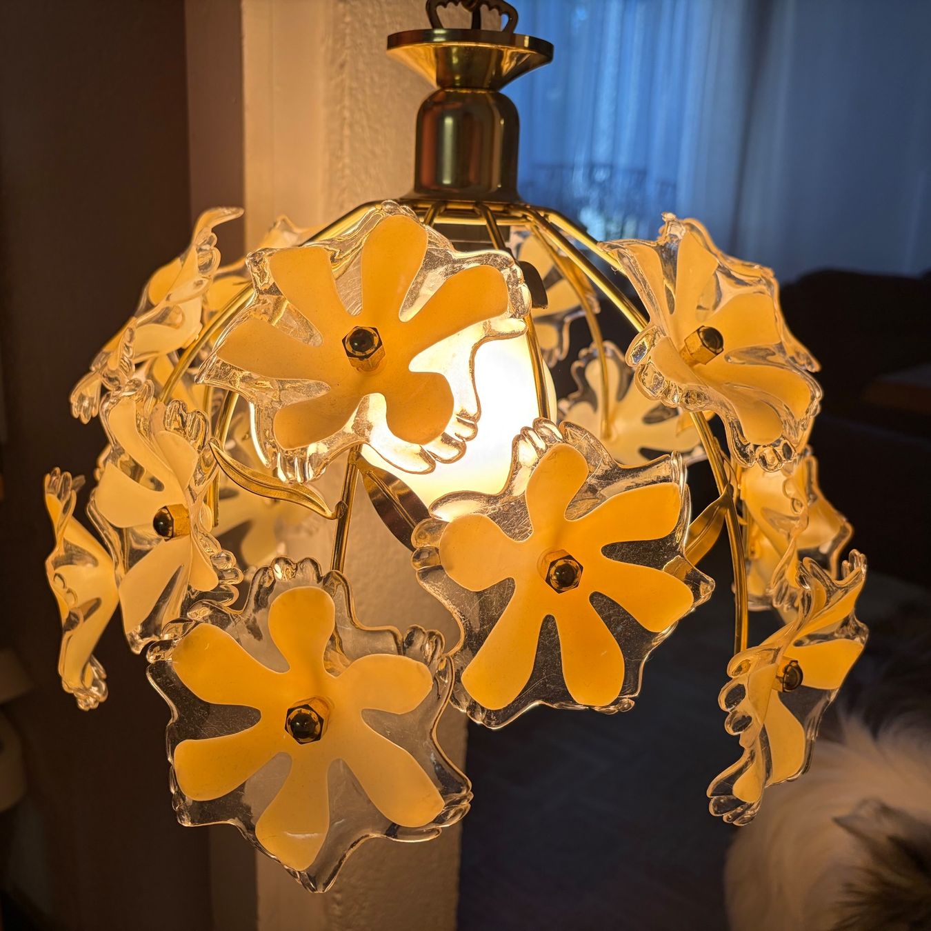 Eglo Kronleuchter & Deckenlampen: Lampe EGLO Florale Blumen Messing-Hängeleuchte – Gebraucht aus Degersheim von melilalelahuh69 4