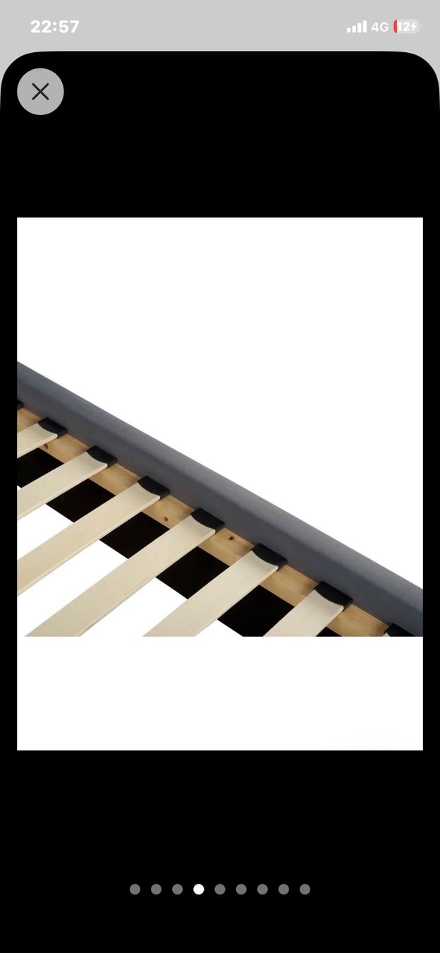 Lits: Bett mit Lattenrost 160 x 200 cm Grau – D'occasion à Schattdorf par wal_5l5t 3