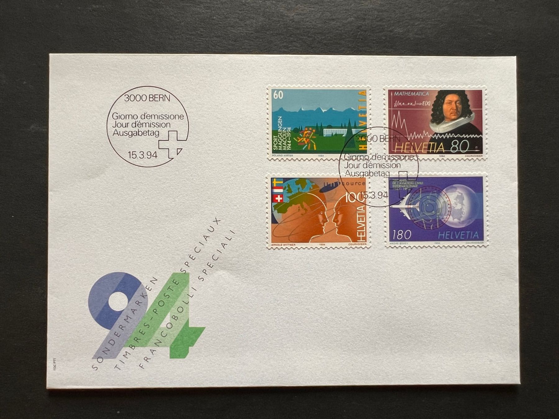 Tutti i francobolli: Erstagsbrief  FDC 1994 (R454) – Usato da Hinwil venduto da Sidi4