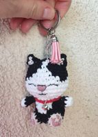 Amigurumi Schlüsselanhänger mit Katze   Geschenkidee