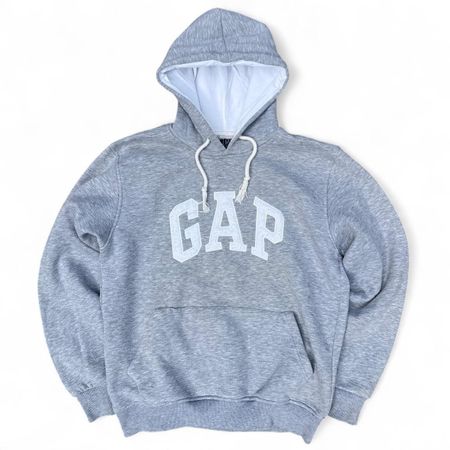 Vintage GAP Spellout Hoodie Lightgrey