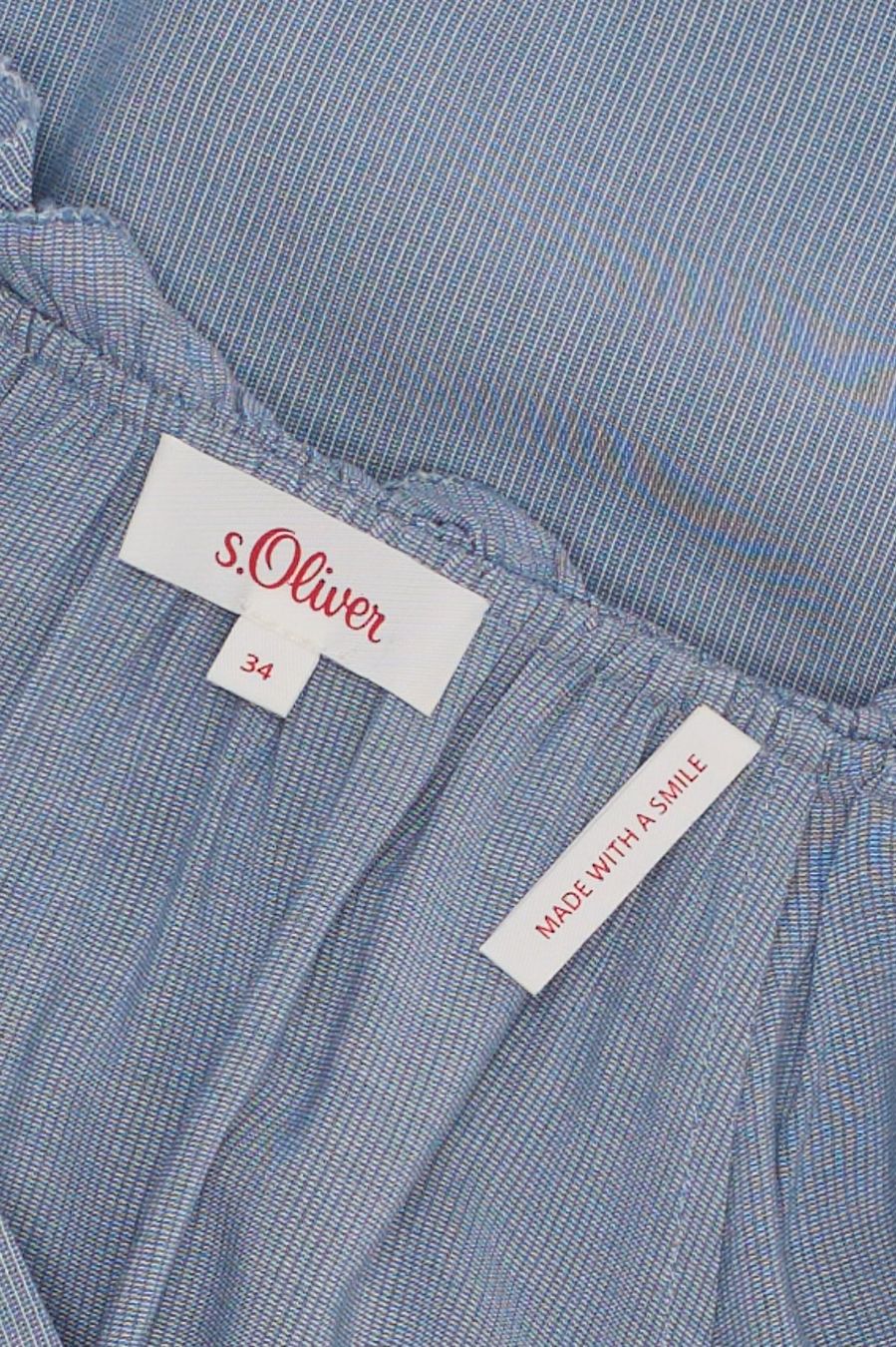 S.Oliver Camicette: s.Oliver Blouse Viscose Bleu Rayé T. 34 – Usato da Fribourg venduto da re-fine 2