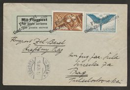 Flugpost 1924 Zürich München Wien Prag  Luftpost PrSt