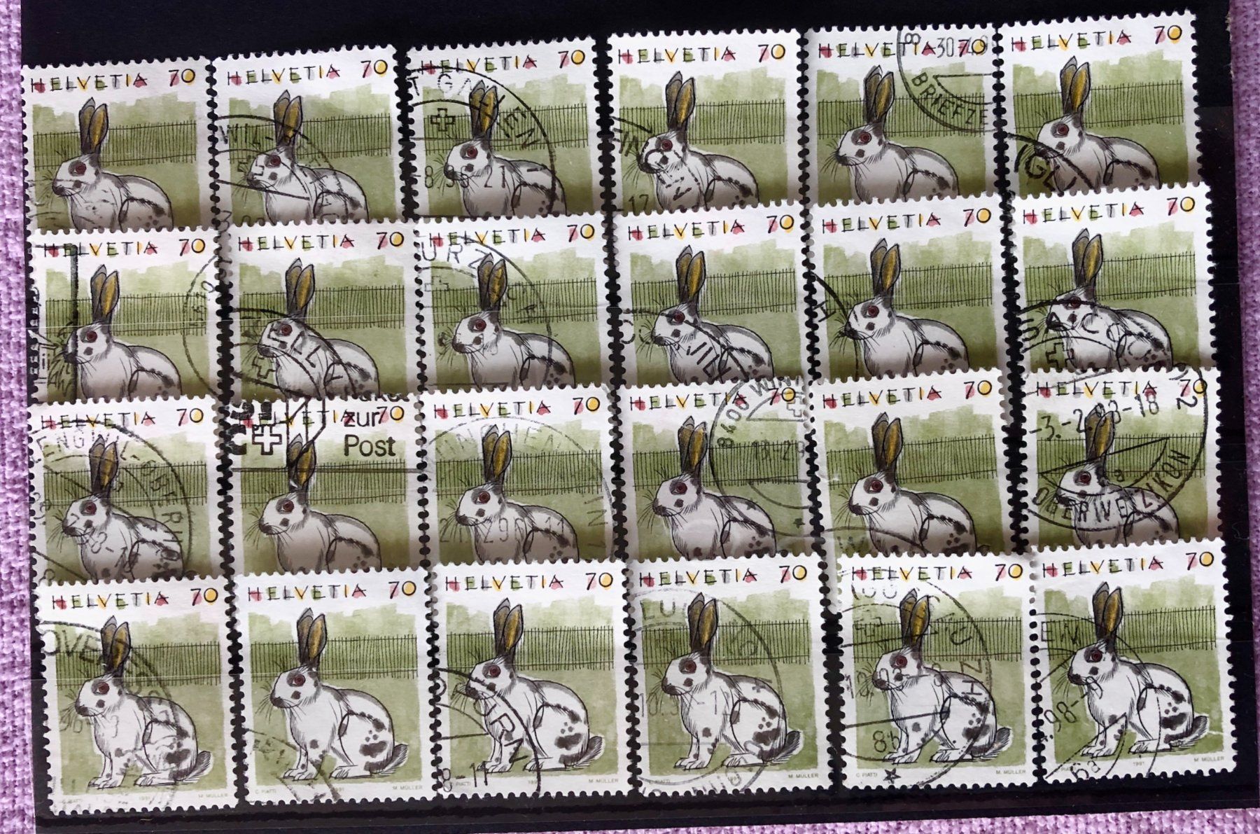 Tutti i francobolli: Nr.790 mit  gestempelt Kaninchen     – Usato da Aarau venduto da Billa007