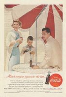 Coca-Cola, Original-Reklameblatt 1955
