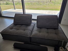 2x Chauffeuses/canapé gris NEO ELEMENTARY