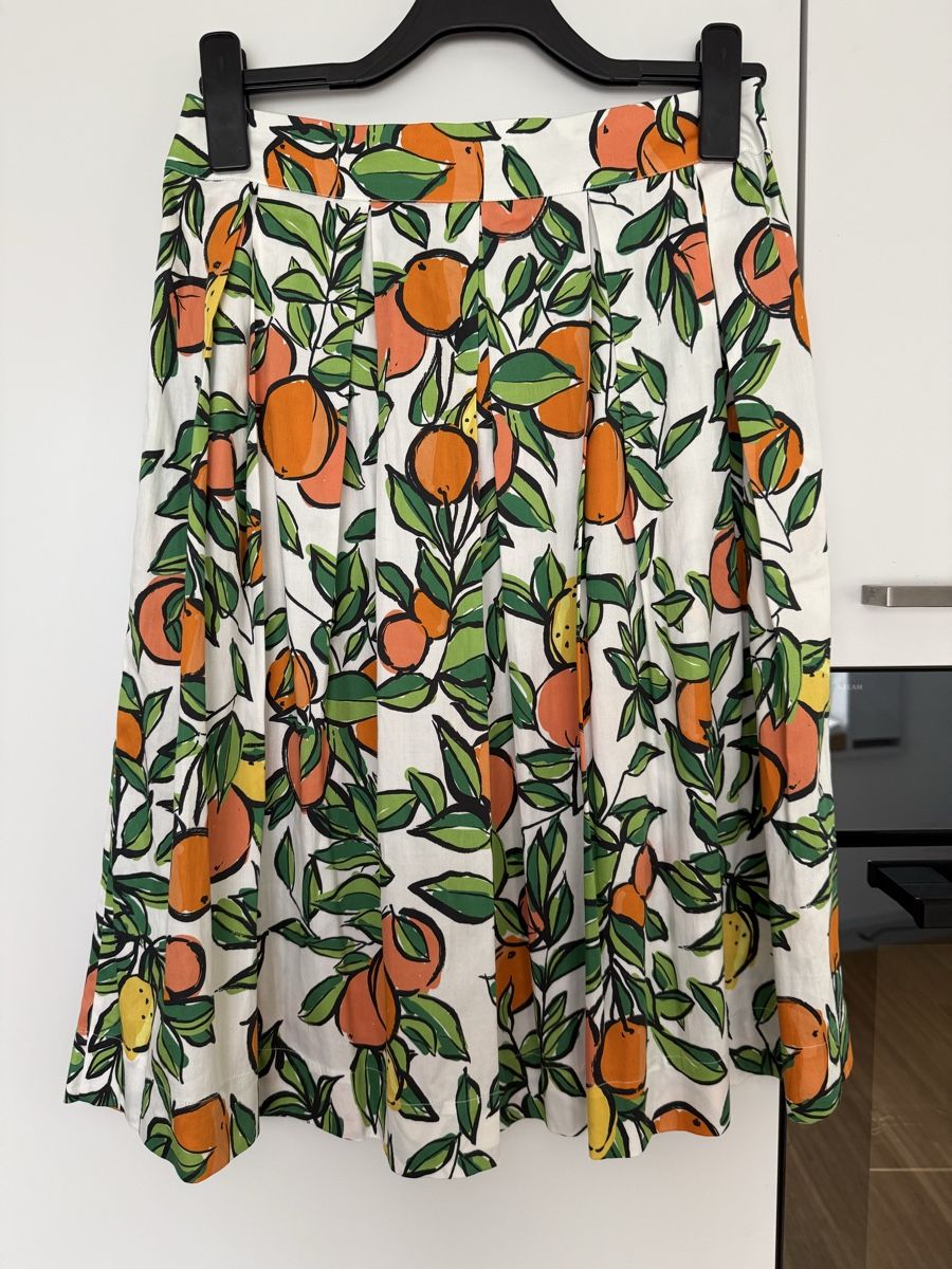 Marc Cain Gonne: Marc Cain Rock mit Orangenmuster, Gr. 3 / M – Nuovo (secondo la descrizione) da Zumikon venduto da ABrus01 1