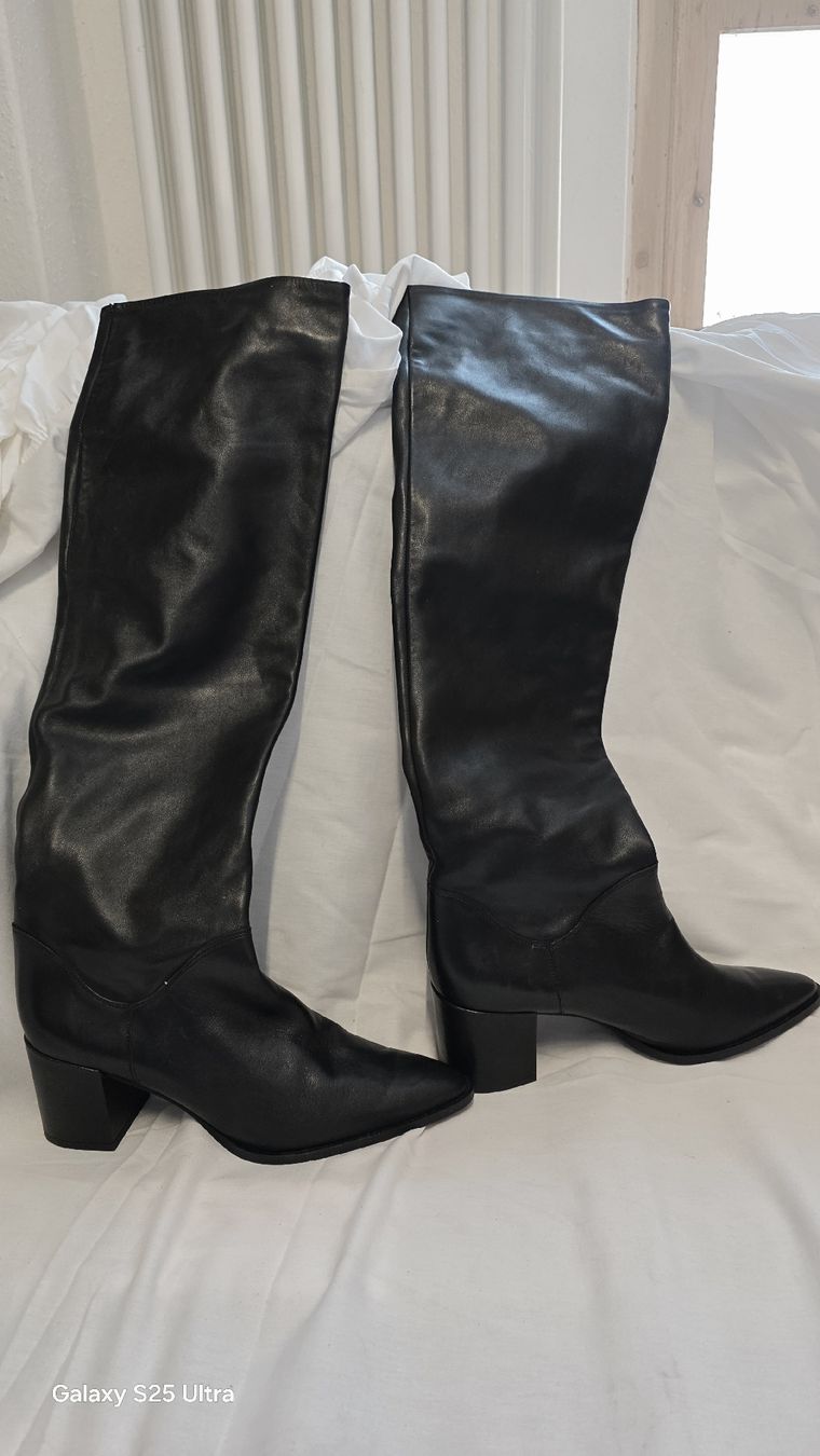 Herrenschuhe: Echtleder Stiefel Schwarz Gr. 40 – – Gebraucht aus Hittnau von Beblue33 3