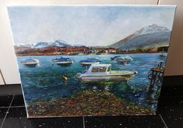 Am See, Gemälde, Öl/Leinwand