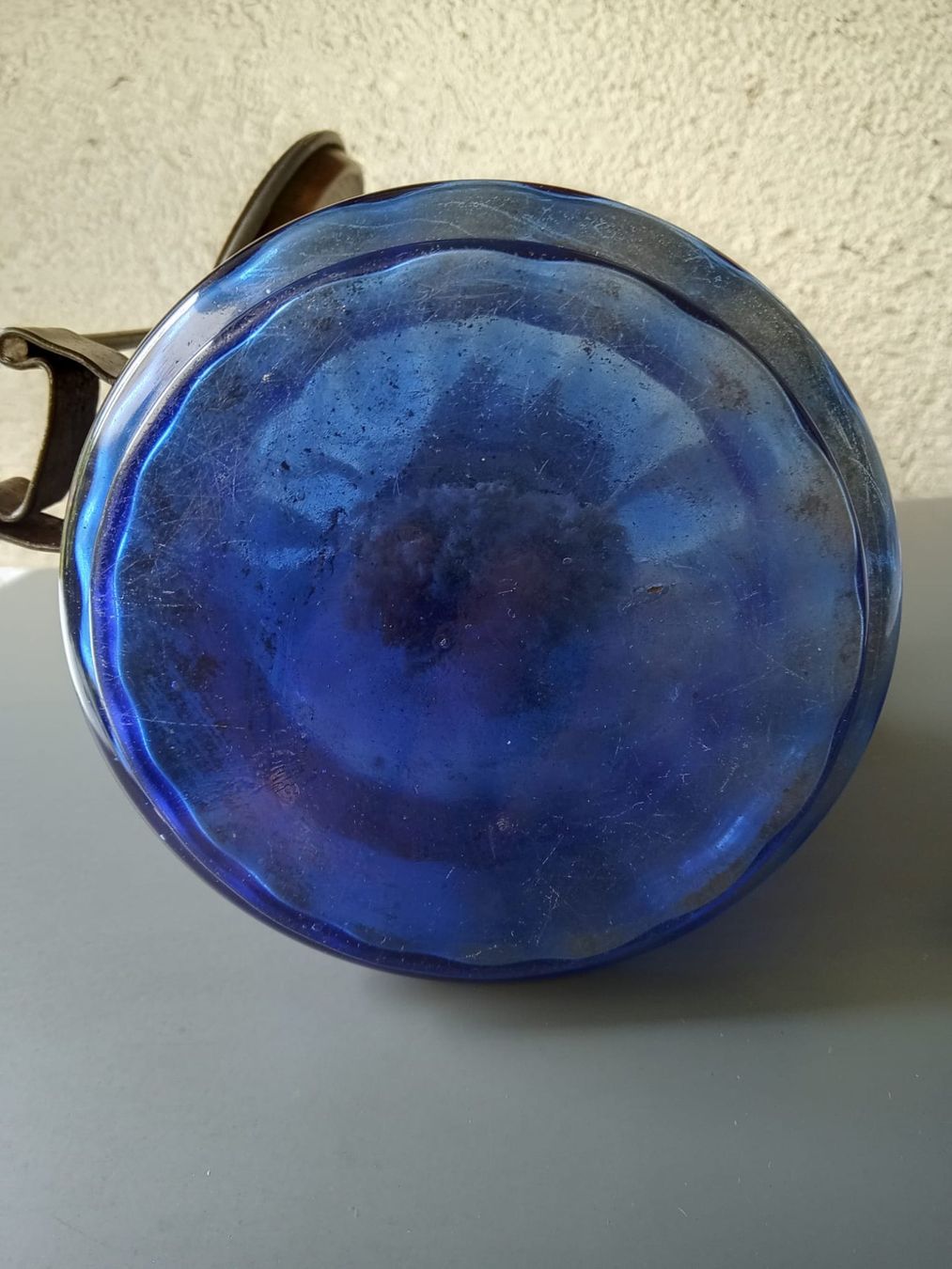 Lampade: Antike Kobaltblaue Petrollampe – Usato da Villmergen venduto da stier74 2