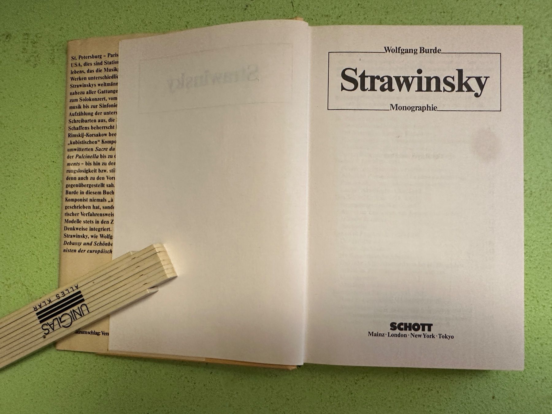 Libri: Wolfgang Burde: Strawinsky. Monographie. – Usato da Zürich venduto da allp 2