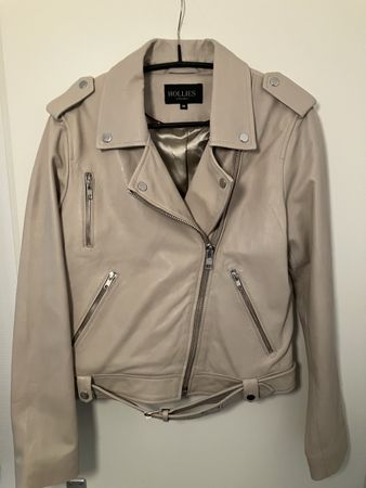 Lederjacke HOLLIES, neu, beige Gr. 40