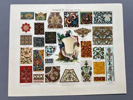 Orig. Farbdruck „Ornamente lV“ Meyers Konv. Lexikon