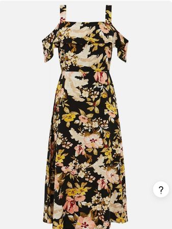 Beautiful Floral Summer cold shoulder dress Size EU 38 NEW