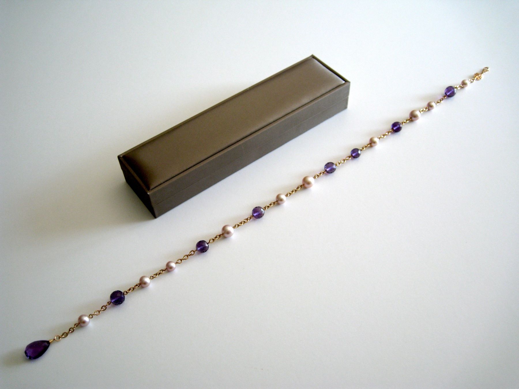 Catenine: Collier Mimi Milano Or Rose, Perles et Améthystes – Usato da Geneve venduto da iBest 3
