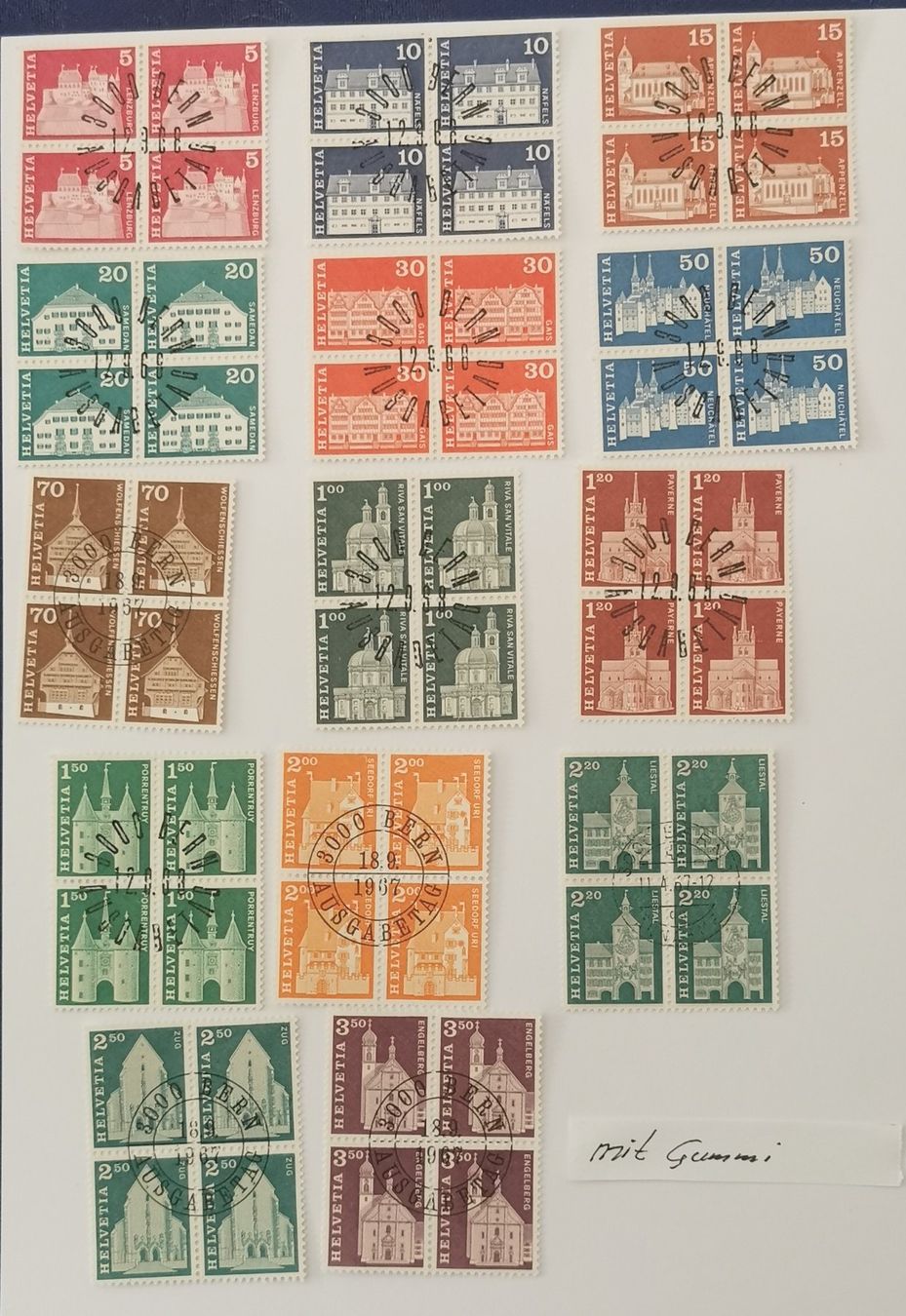 Tous les timbres: 1964/68 – Neuf (Voir description) à Aadorf par Chnorli-Furz