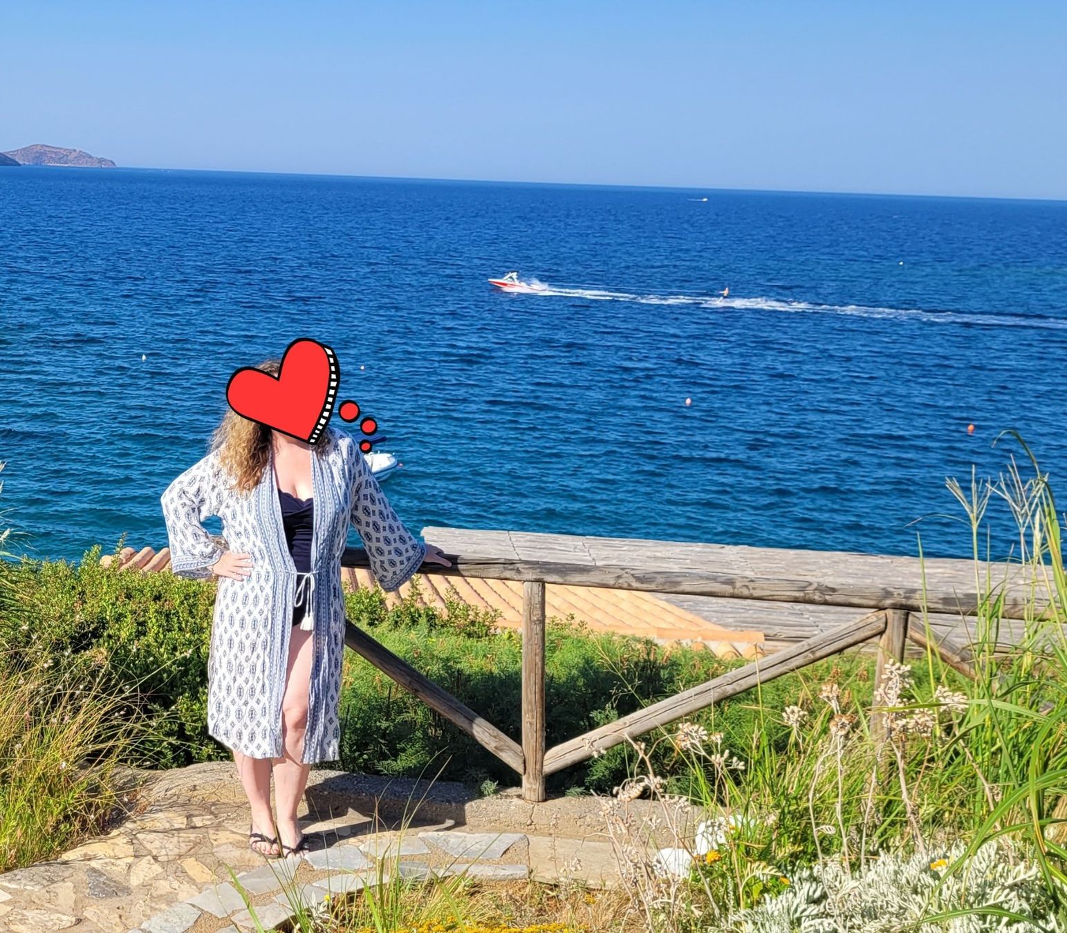 Kimono: Kimono in Blau/Weiss Muster – Usato da Bünzen venduto da Milly32 3