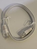 Lan Cat6 1 GBit/s UTP Netzwerk Kabel flach weiss, 1m - NEU