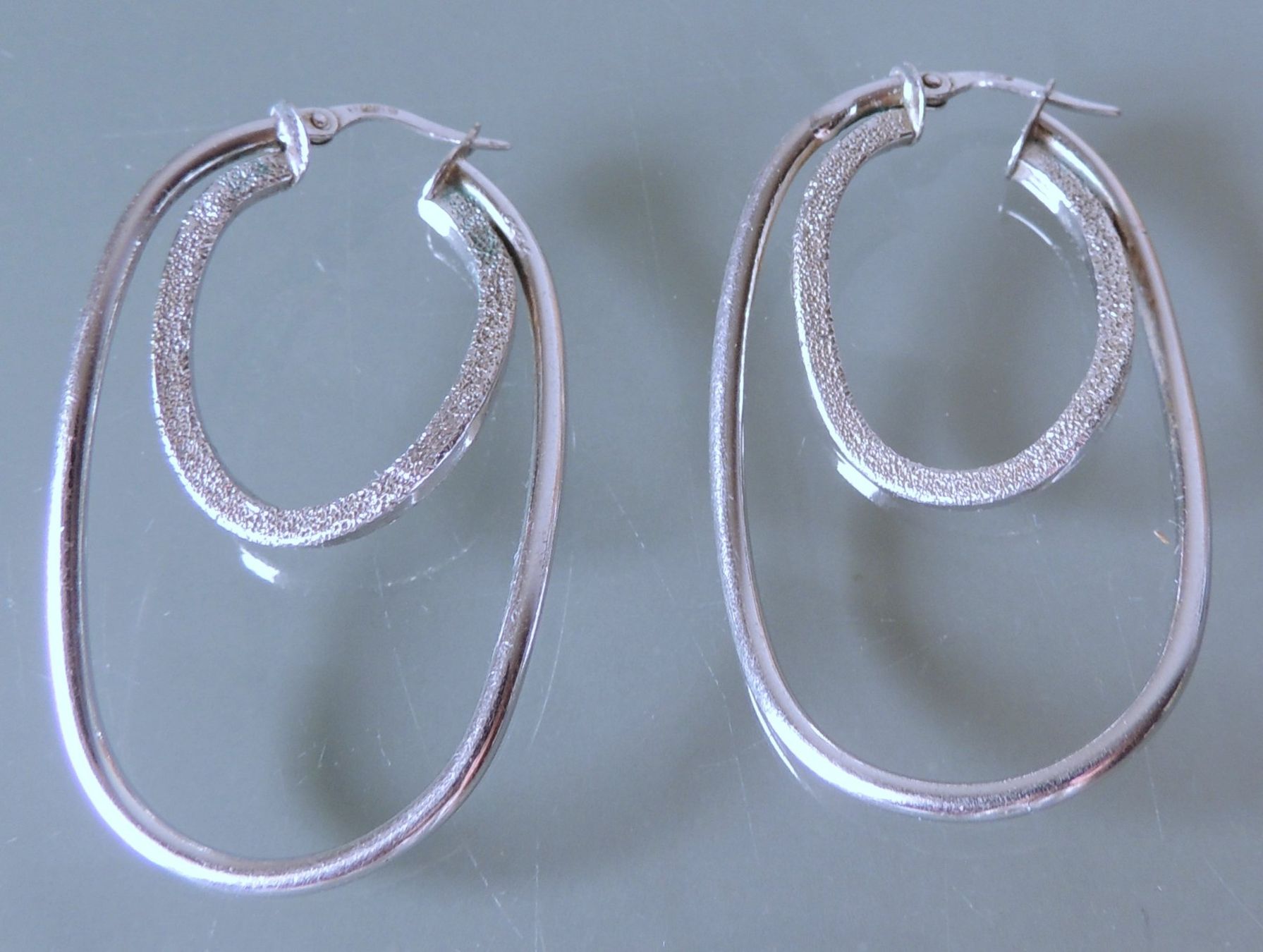 Orecchini pendenti & Orecchini a lobo: Silber 925 Ohrringe 45 x 27 mm – Usato da Waldenburg venduto da schaller707
