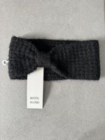 Schwarzes Stirnband, Wollmischung. NEU!