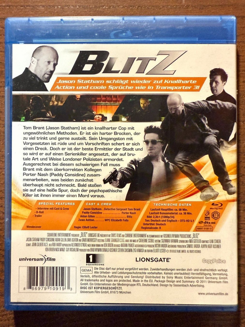 Tous les DVDs: Blitz – D'occasion à Zürich par Blu-ray_ZH 1
