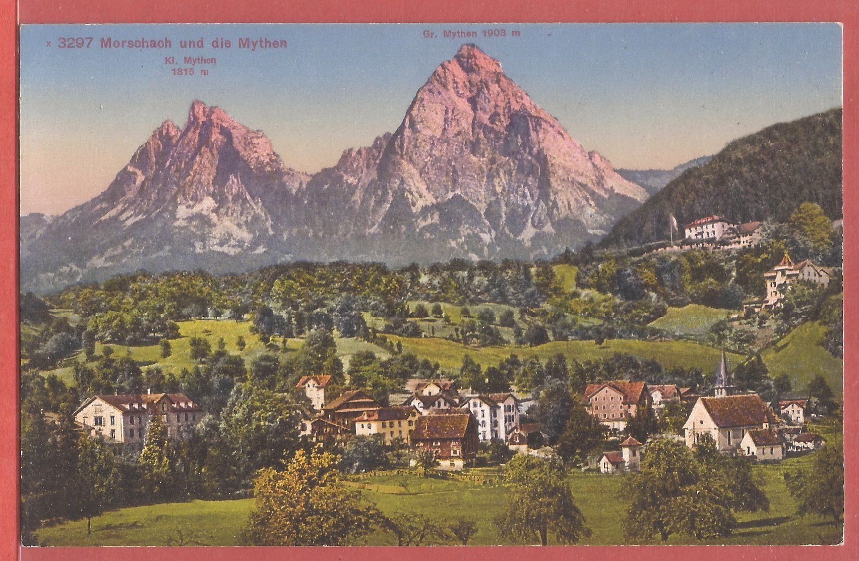 Cartoline postali: Morschach bei Brunnen - ca. 1915 – Usato da Fislisbach venduto da Porano