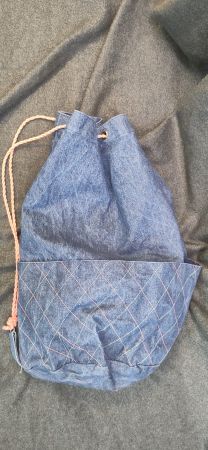 Denim Turnbeutel/Rucksack, neu, perfekt für den Sommer!