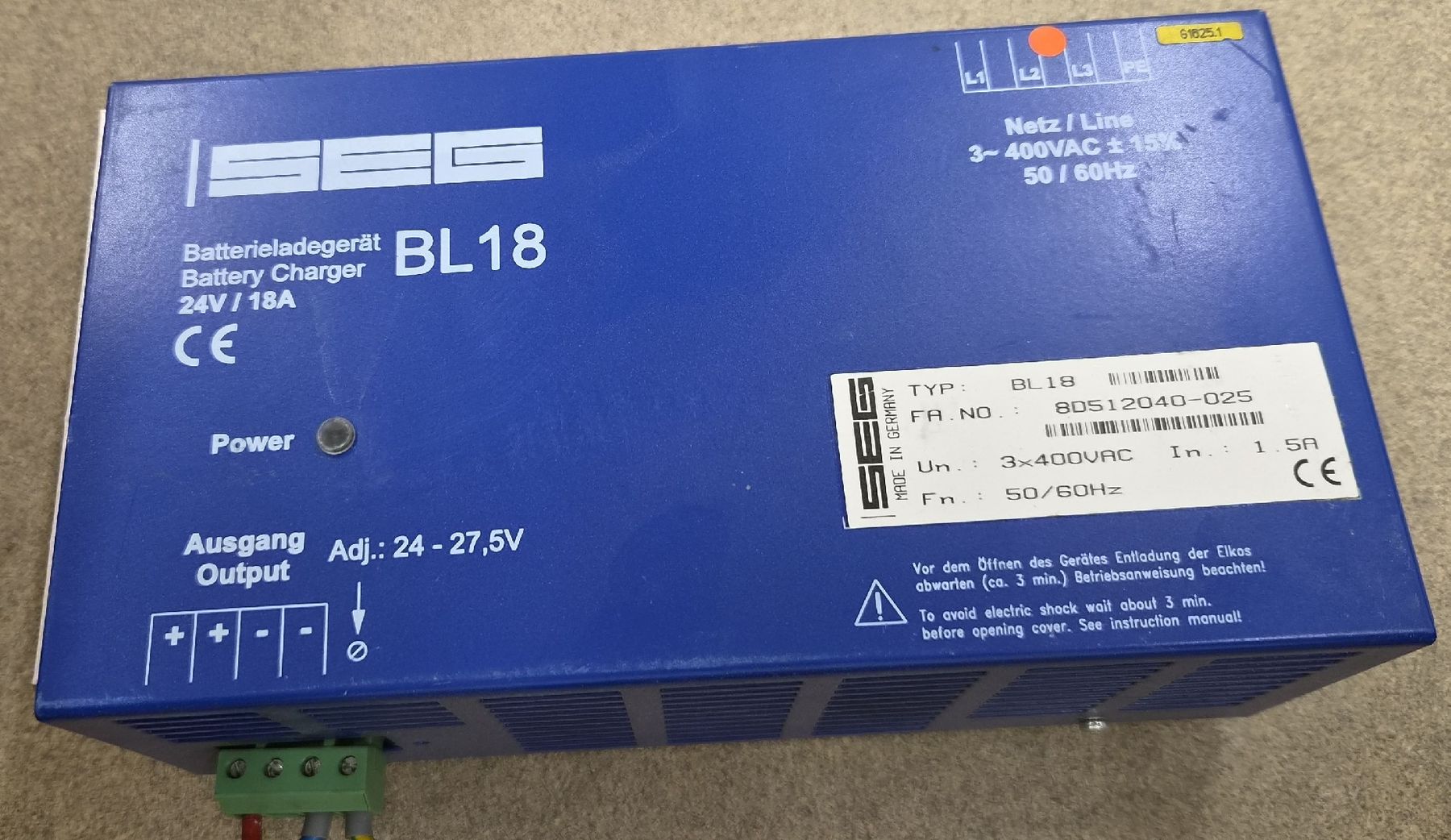 Caricabatterie: SEG Batterieladegerät BL18, 24V/18A  – Usato da Vitznau venduto da Vitznau84 6