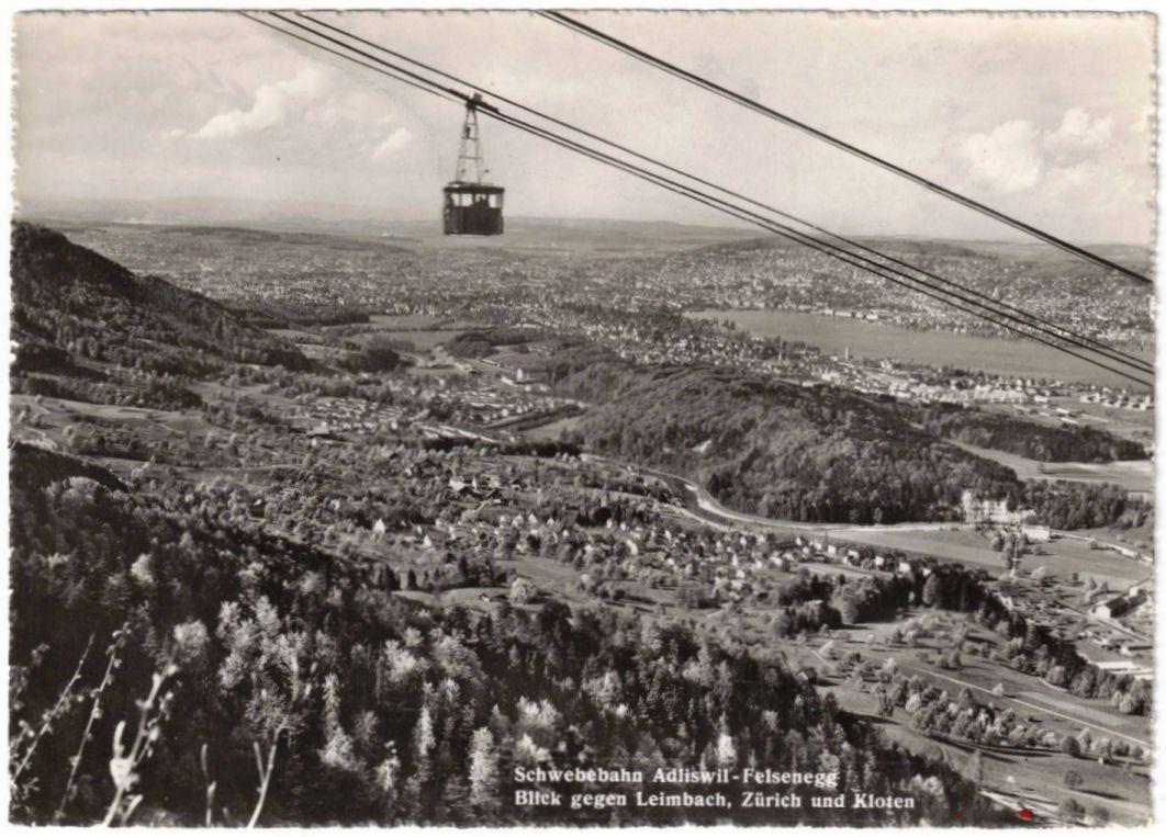 Cartoline postali: Adliswil - Luftseilbahn Felsenegg – Usato da Binningen venduto da Mountainrider