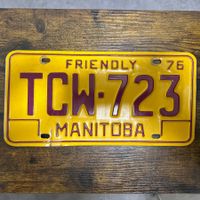 🇨🇦 1976 Vintage Autoschild - Manitoba TCW-723 - Kanada