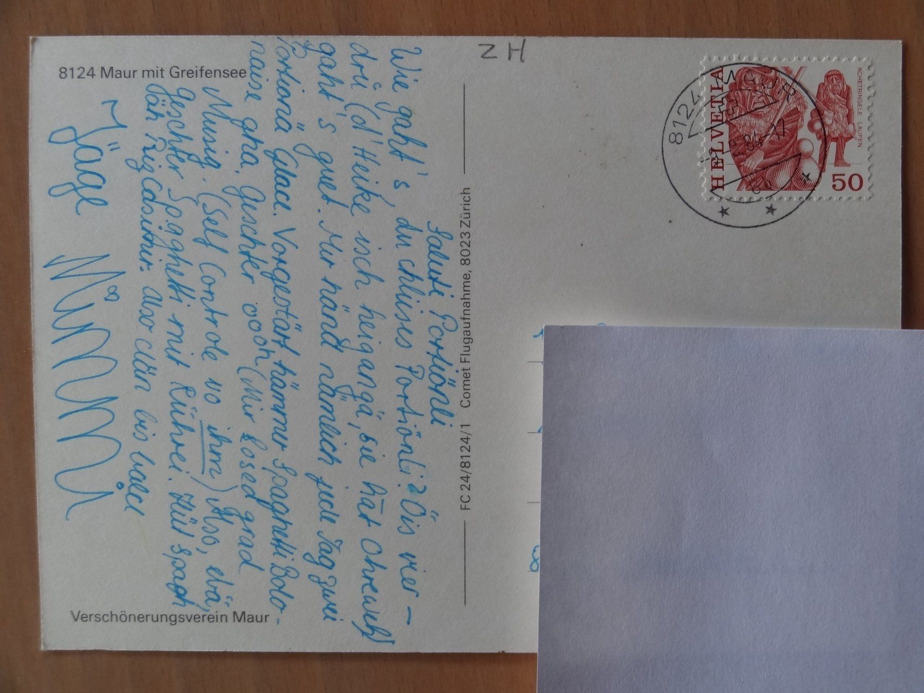Cartoline postali: Maur mit Greifensee - ZH - 1984 – Usato da St Léonard venduto da Riglin 1