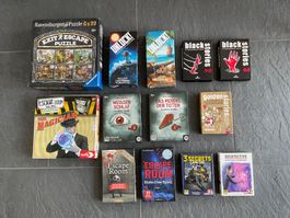 13 Stück Rätselspiele Escape room, Unlock, Escape room etc.