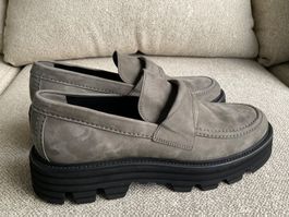 Kennel + Schmenger Leder Schuhe Gr 39.5/6.5 Olive NEU NP 300