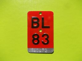 Velonummer / Fahrradnummer  BL 83