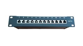 Patchpanel Cat.6 12-Port geschirmt