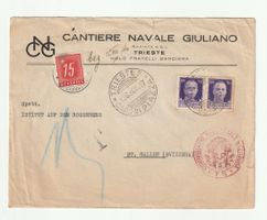 Briefumschlag Cantiere Navale Giuliano 1940 akzeptabel