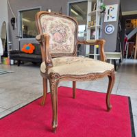 Louis XV Style Fauteuil Armchair Polstersessel Holzwerk